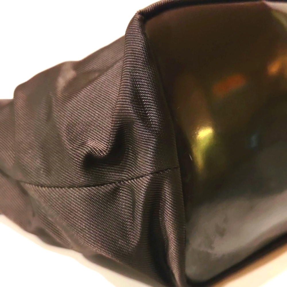 Gucci Tom Ford Made in Italy Dark Brown Nylon Bamboo Shoulder Bag Purse EUC! - Picture 10 of 15